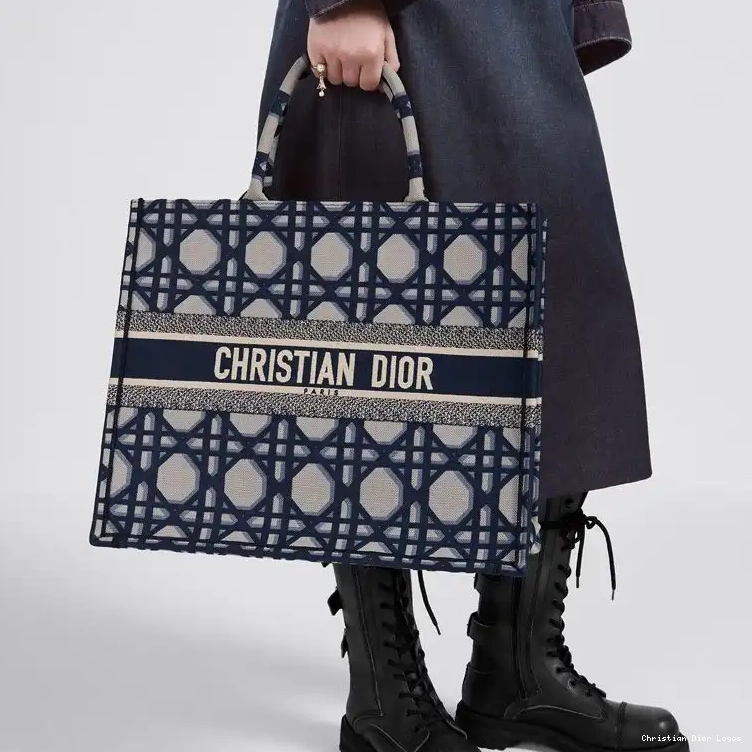 Cheap Canvas Blue Motif Tote Book Dior Macrocannage 0508 Luxury